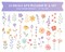 Wildflower Wall Decals - Removable & Reusable Fabric Wall Decals, Floral Wall Stickers for Kid's Rooms and Nurseries